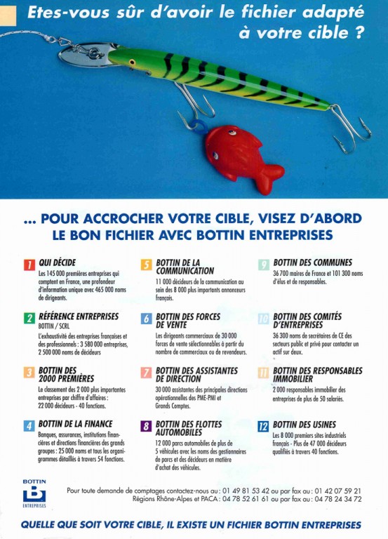 Publicité leurre pêche