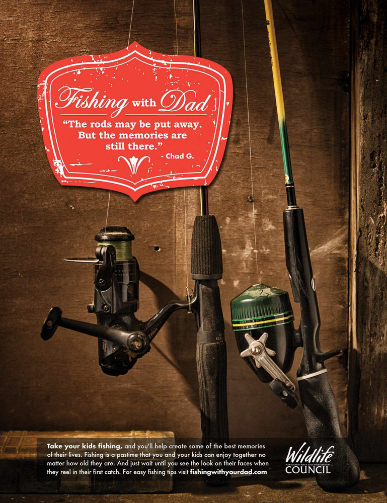 fishing with dad - Pêcher avec papa spécial fête des pères Colorado Wildlife Council: Memories The rods may be put away, but the memories are still there. Les cannes peuvent être rangées, les souvenirs seront toujours là.